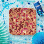 Cute paddenstoelen papieren bordje (Feest)