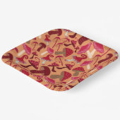 Cute paddenstoelen papieren bordje (Gebogen)