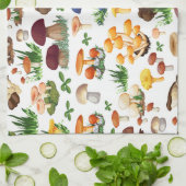 Cute paddenstoelen Patroon Theedoek (Gevouwen)