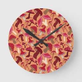 Cute paddenstoelen ronde klok