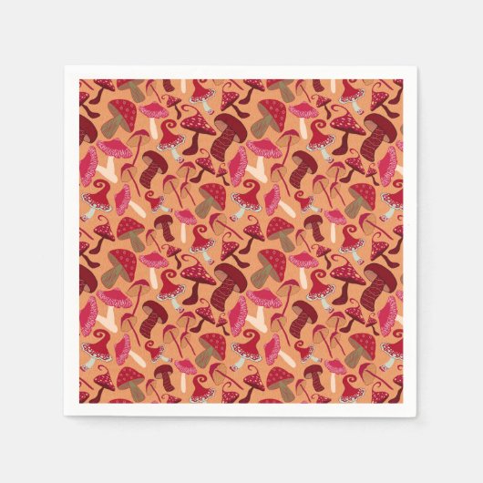 Cute paddenstoelen servet (Voorkant)