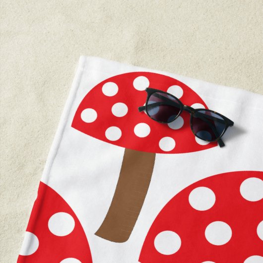 Cute paddenstoelen Toadstool Monogram Strandlaken (In situ)