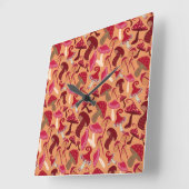 Cute paddenstoelen vierkante klok (Hoek)