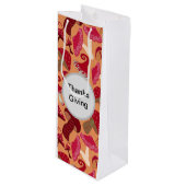 Cute paddenstoelen wijn cadeautas (Voorkant Gekanteld)