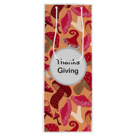 Cute paddenstoelen wijn cadeautas