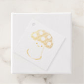 Cute paddenstoeltekening bedankjes labels (Met doos)