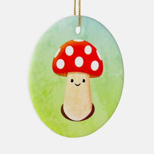 Cute paddenstoeltekening keramisch ornament (Rechts)