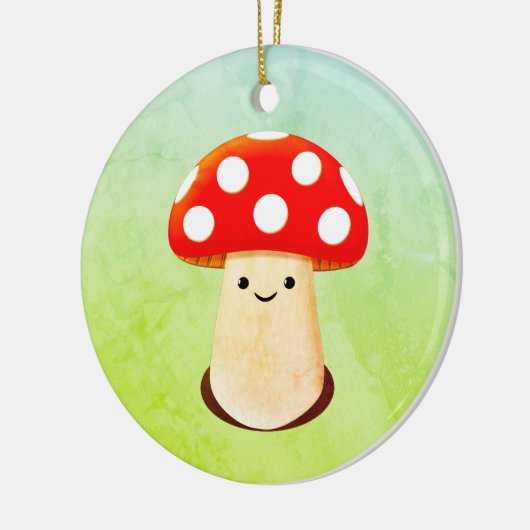 Cute paddenstoeltekening keramisch ornament (Links)