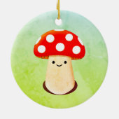 Cute paddenstoeltekening keramisch ornament (Achterkant)