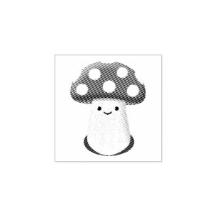 Cute paddenstoeltekening rubberstempel