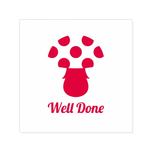 Cute paddestoel Goed gereed stempel leraar (Design)