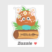 Cute paddestoel sticker (Vel)