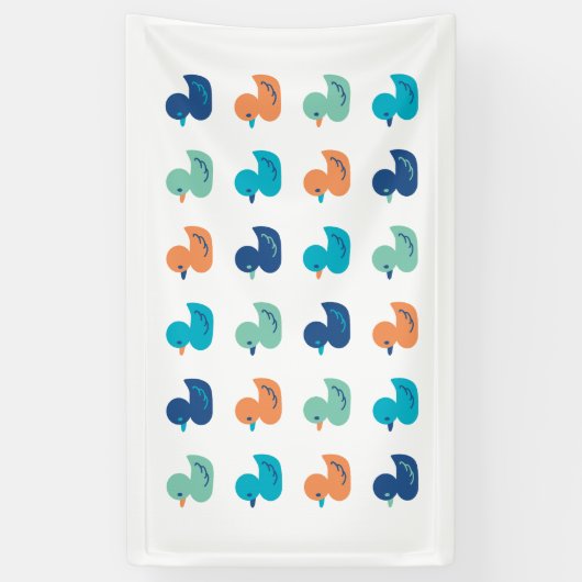 Cute Paddling of Ducks Art II Spandoek (Verticaal)