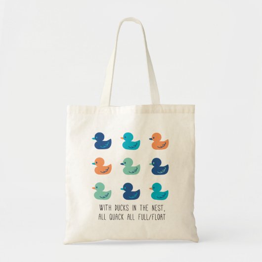 Cute Paddling of Ducks Art II Tote Bag (Voorkant)