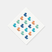 Cute Paddling of Ducks Art Sierkussen Servet (Hoek)