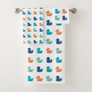 Cute Paddling of Ducks Pattern Bad Handdoek