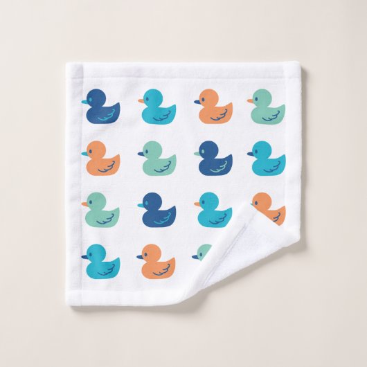 Cute Paddling of Ducks Pattern Bad Handdoek (Wasdoekje)