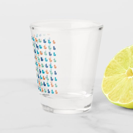 Cute Paddling of Ducks Pattern Shot Glas (Rechts)