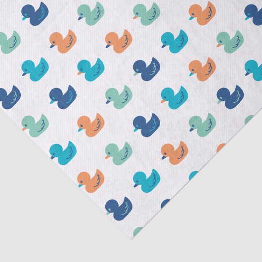 Cute Paddling of Ducks Pattern Tissuepapier (Detail)