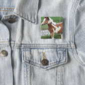 Cute Paint Pony Pin Vierkante Button 5,1 Cm (In situ)