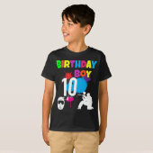 Cute Paintball Colorful Birthday Boy Custom T-shirt (Voorkant volledig)