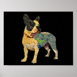 Cute Painted French Bulldog Poster
