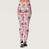 Cute Painted Maltese Dog Leggings (Achterkant)