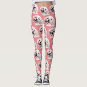 Cute Painted Maltese Dog Leggings (Voorkant)