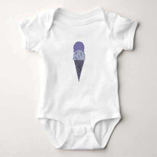 Cute Painted Paars Ice Cream Cone Shirt (Voorkant)