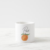 Cute Painted Peach Fruit Illustration  Espresso Kop (Voorkant)