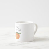 Cute Painted Peach Fruit Illustration  Espresso Kop (Voorkant rechts)