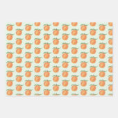 Cute Painted Peach Fruit Illustration  Inpakpapier Vel (Voorkant 3)