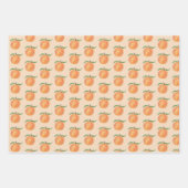 Cute Painted Peach Fruit Illustration  Inpakpapier Vel (Voorkant)