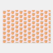Cute Painted Peach Fruit Illustration  Inpakpapier Vel (Voorkant 2)