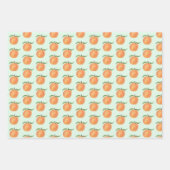 Cute Painted Peach Fruit Illustration  Inpakpapier Vel (Voorkant)