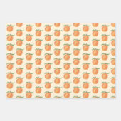 Cute Painted Peach Fruit Illustration  Inpakpapier Vel (Voorkant 3)