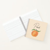 Cute Painted Peach Fruit Illustration  Notitieboek (Binnen)