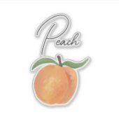 Cute Painted Peach Fruit Illustration Sticker (Voorkant)