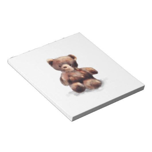 Cute Painted Teddy Bear Notitieblok (Schuin)