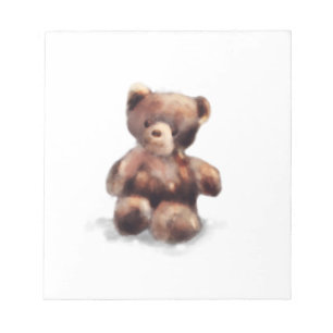 Cute Painted Teddy Bear Notitieblok
