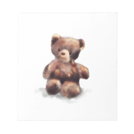 Cute Painted Teddy Bear Notitieblok (Voorkant)