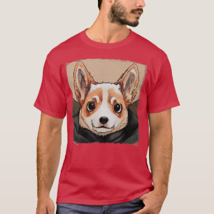 Cute Painted Welsh Corgi in a Cloak Kawaii-814 T-shirt