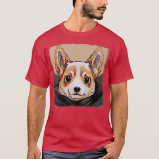 Cute Painted Welsh Corgi in a Cloak Kawaii-814 T-shirt