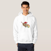 Cute Painter Owl Cartoon Hoodie (Voorkant volledig)
