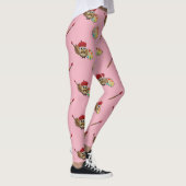 Cute Painter Owl Cartoon Leggings (Rechts)