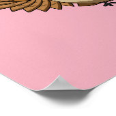 Cute Painter Owl Cartoon Poster (Hoek)