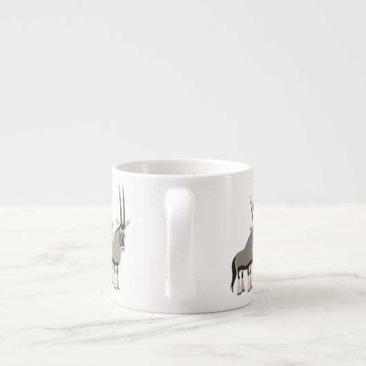Cute Pair of Cartoon Oryxes Espresso Kop (Achterkant)