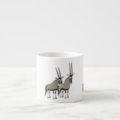 Cute Pair of Cartoon Oryxes Espresso Kop (Voorkant)