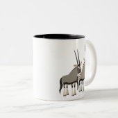 Cute Pair of Cartoon Oryxes Mok (Voorkant rechts)