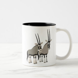 Cute Pair of Cartoon Oryxes Mok